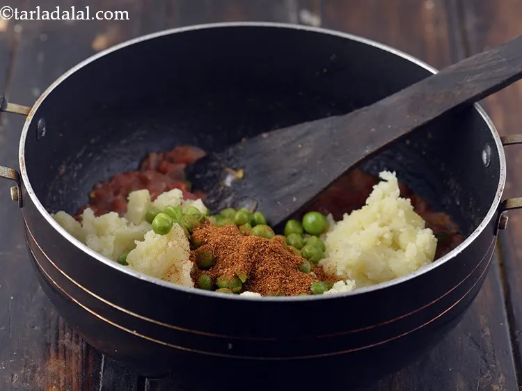 Step 14 – Add the pav bhaji masala. My kitchen is always stocked with this jar of fresh …