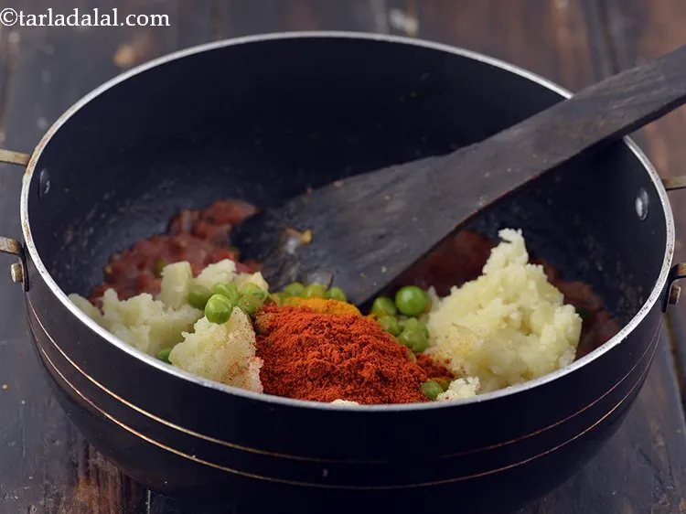 Step 16 – Add the chilli powder. If making for kids, decrease the quantity if you want.