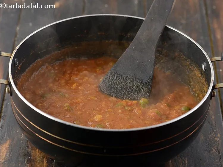 Step 18 – Mix well and cook on a medium flame for 3 minutes.