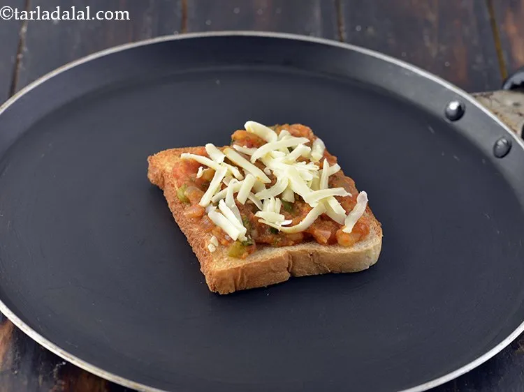 Step 28 – Place a toasted pav bhaji toast on it.