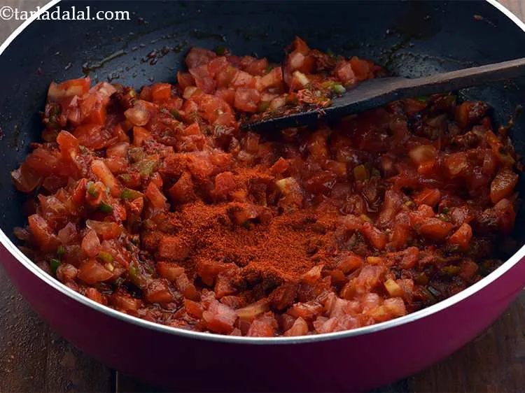 Step 14 – Add the chilli powder.