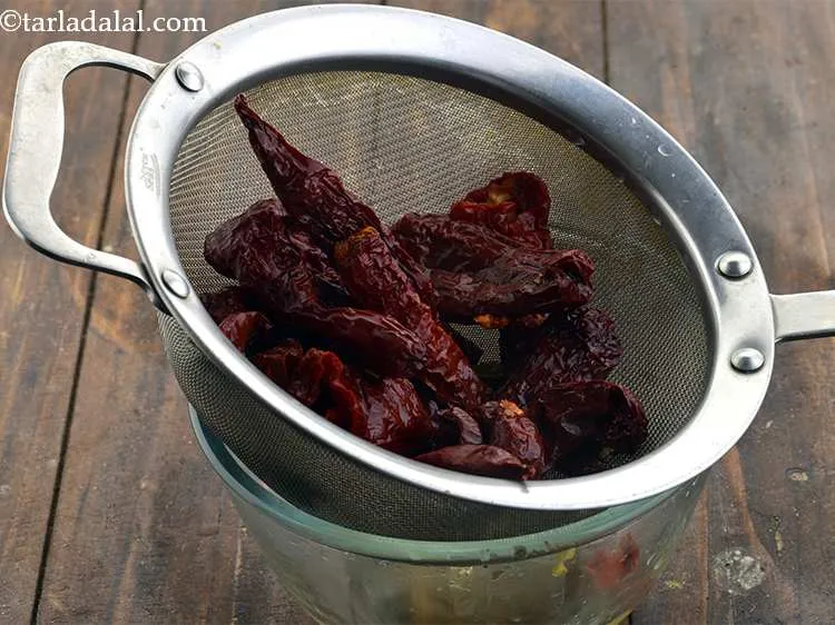 Step 7 – Drain the excess water with the help of a strainer.