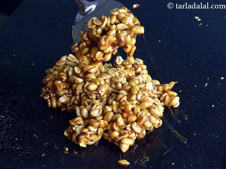 Step 11 – Immediately, put the mixture on a greased platform, while mixing it upside down using a …