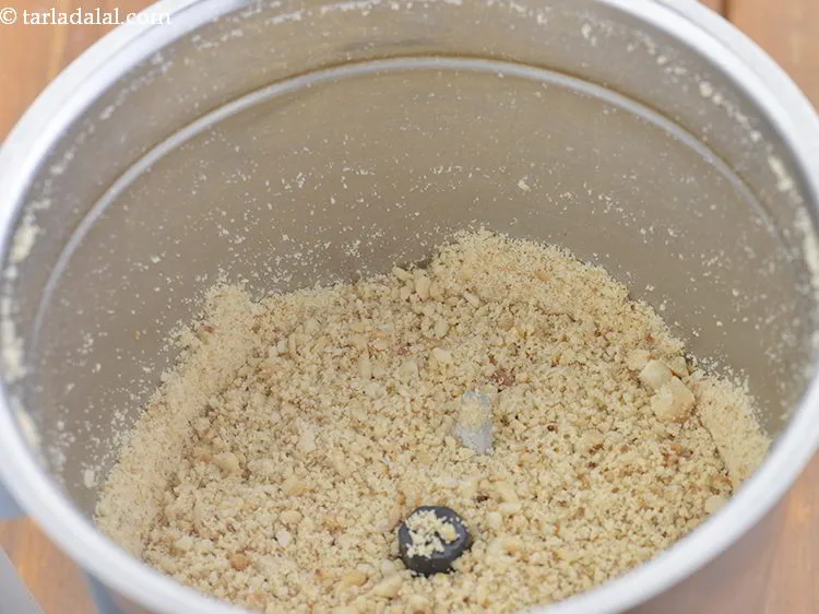 Step 7 – Blend the peanuts till coarse. Oil releases from the peanuts and becomes like a paste. …
