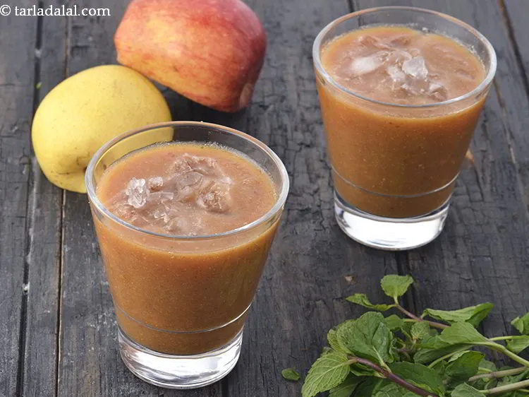 Step 20 – Add some crushed ice into glasses if you wish to and <strong>healthy pear apple drink</strong> …