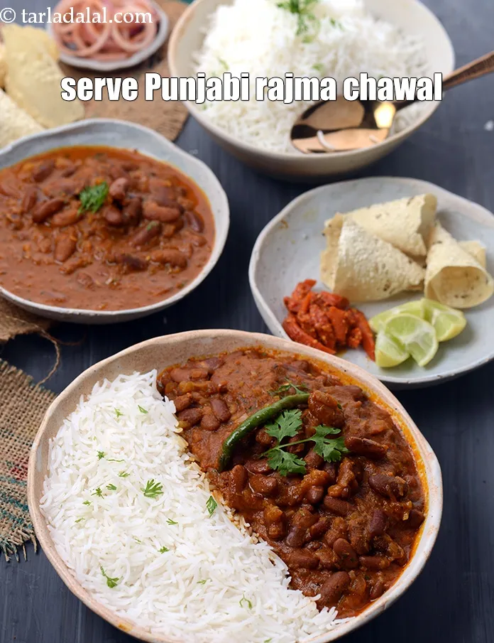 Step 39 – Garnish <strong>rajma chawal recipe | perfect Punjabi rajma chawal | instant Indian pot rajma | …
