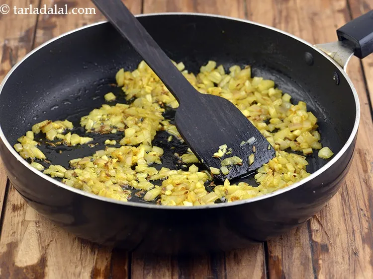 Step 27 – Saut&eacute; on a medium flame for 1 minute.