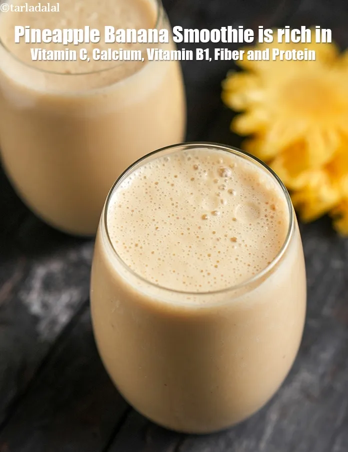 Step 18 – <meta charset="UTF-8" /> <strong>Pineapple Banana Smoothie&nbsp;is rich in below macronutrients, vitamins and minerals given in …