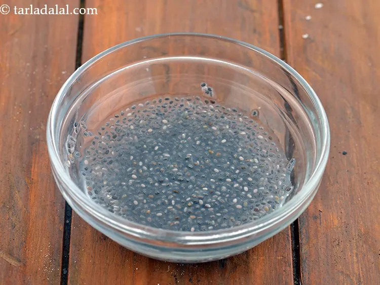 Step 4 – Then combine 1&frac12; tsp of chia seeds and 3 tbsp of water in a bowl, …