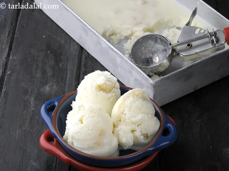 Step 24 – Scoop and serve the <strong>pineapple ice cream recipe | Indian homemade pineapple ice cream | …