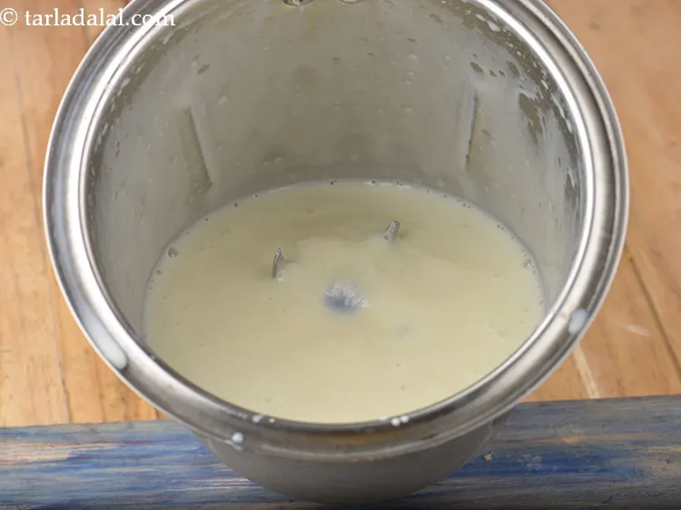 Step 20 – Pour the mixture into a mixer and blend till smooth.