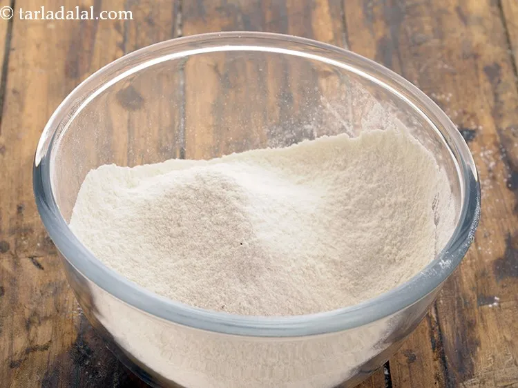 Step 7 – Sift everything together in a deep bowl and keep the dry ingredients aside