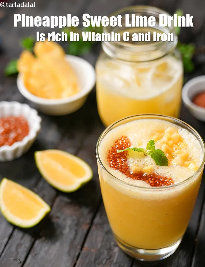 Step 27 – <strong>Pineapple Sweet Lime Drink&nbsp;is rich in below macronutrients, vitamins and minerals given in descending&nbsp;order (highest …