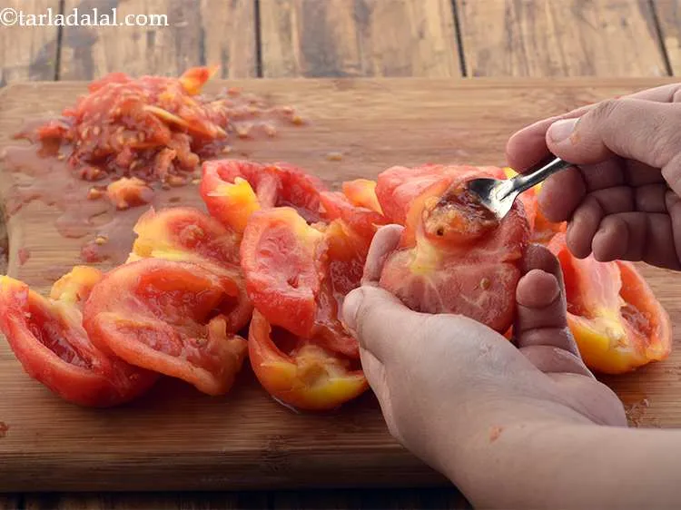 Step 7 – Cut them into 2 and deseed them using a sharp knife. Removing the seeds not …