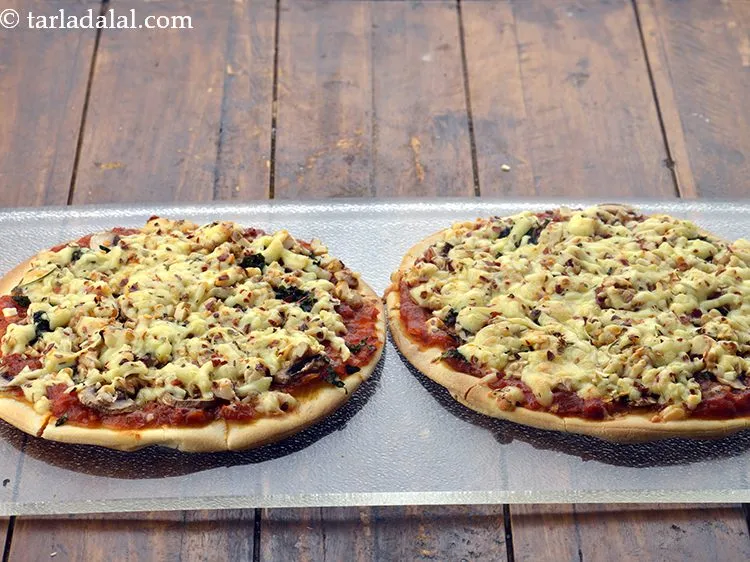 Step 21 – Bake both the <strong>pizza with mushrooms garlic and walnuts recipe | mushroom garlic and basil …