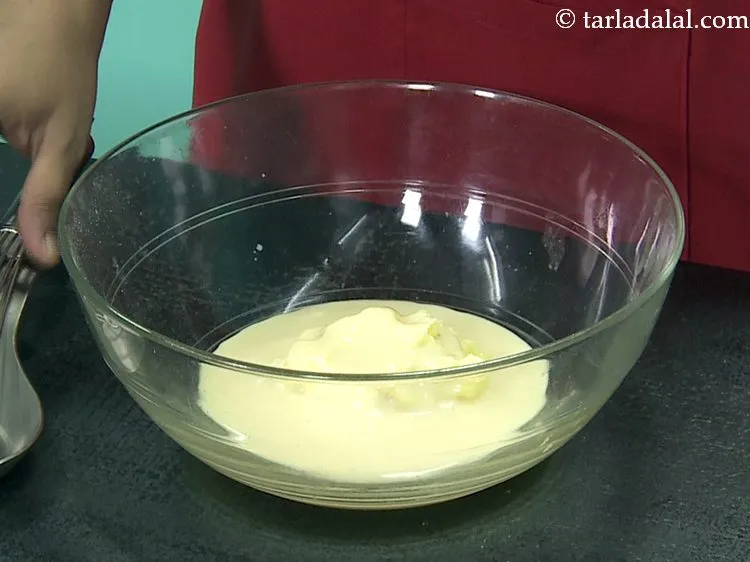 Step 14 – Add condensed milk to it. This is used since there are no eggs in this …