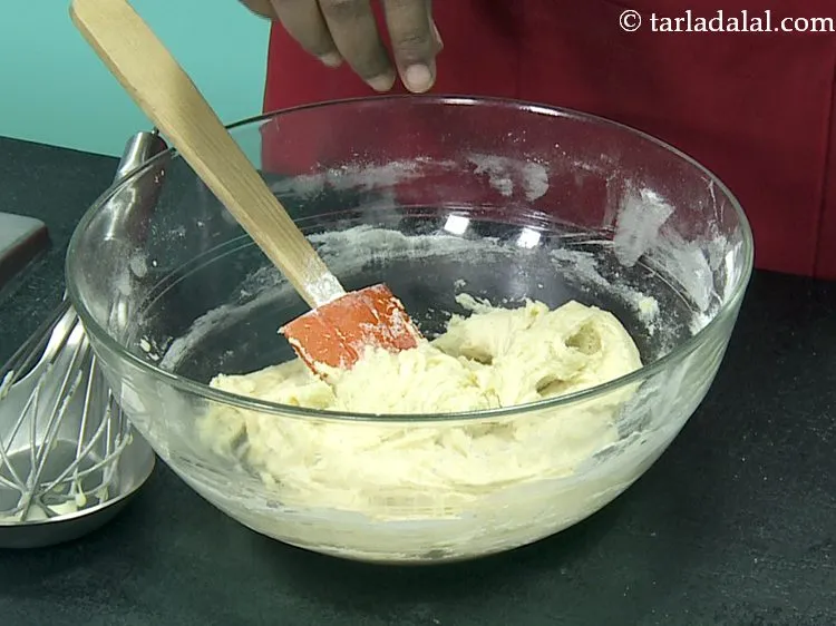 Step 17 – Fold gently using a spatula. Do not mix it very vigoruously.