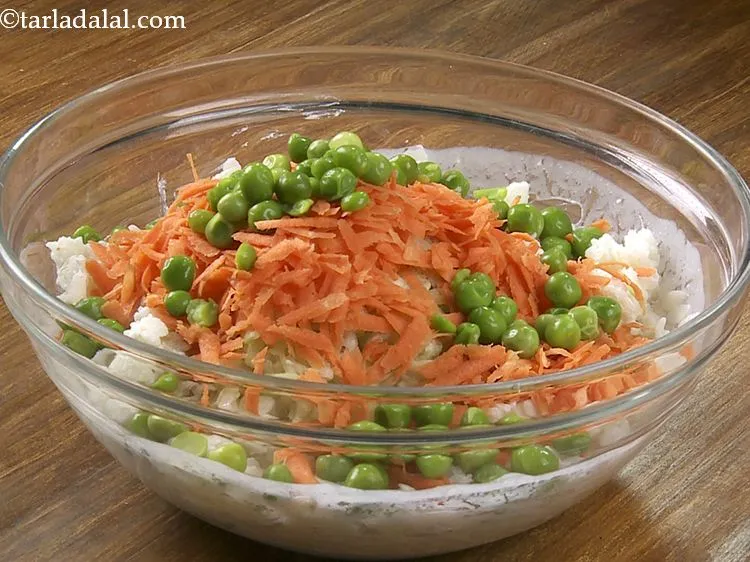 Step 15 – Add the boiled green peas. You can add any vegetables of your choice to fortify …