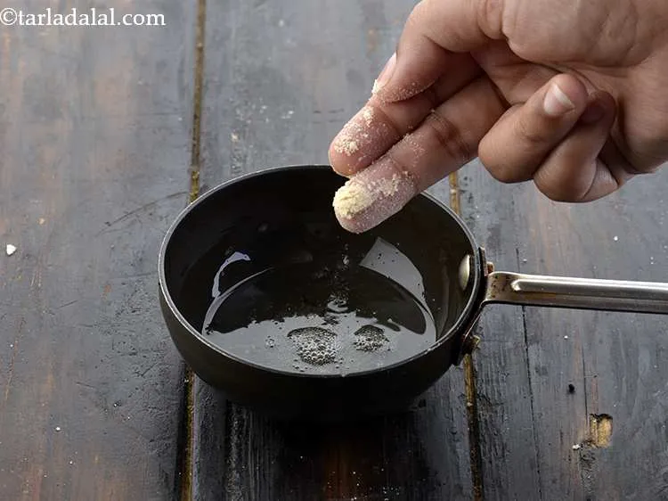 Step 23 – When the seeds crackle, add the asafoetida and saut&eacute; on a medium flame for a …