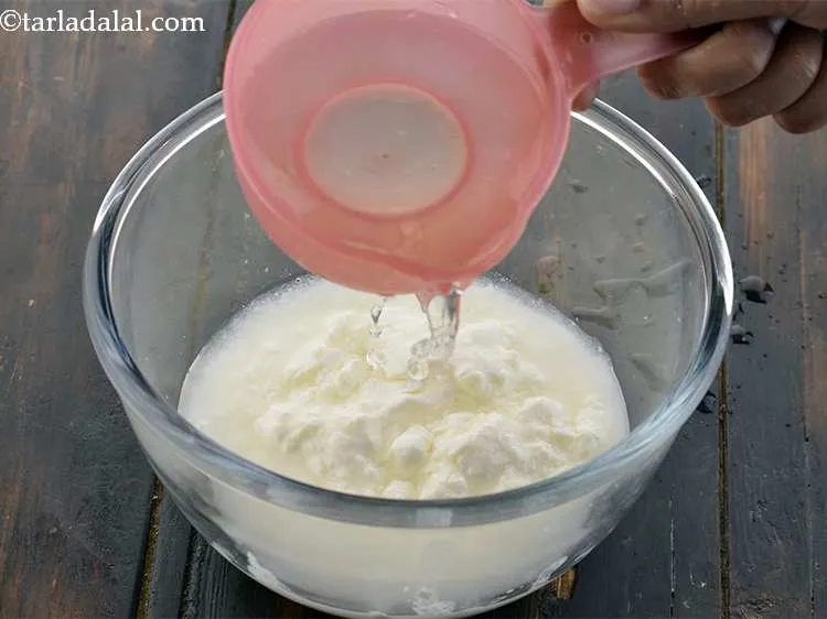 Step 4 – To this, add 1 cup water.