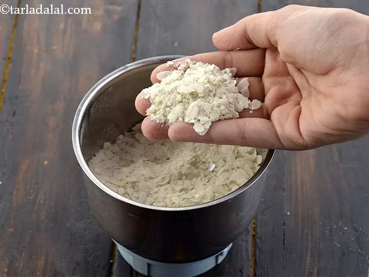 Step 2 – Shut the lid and slowly pulse once or twice it till coarsely crushed.&nbsp; Keep aside.