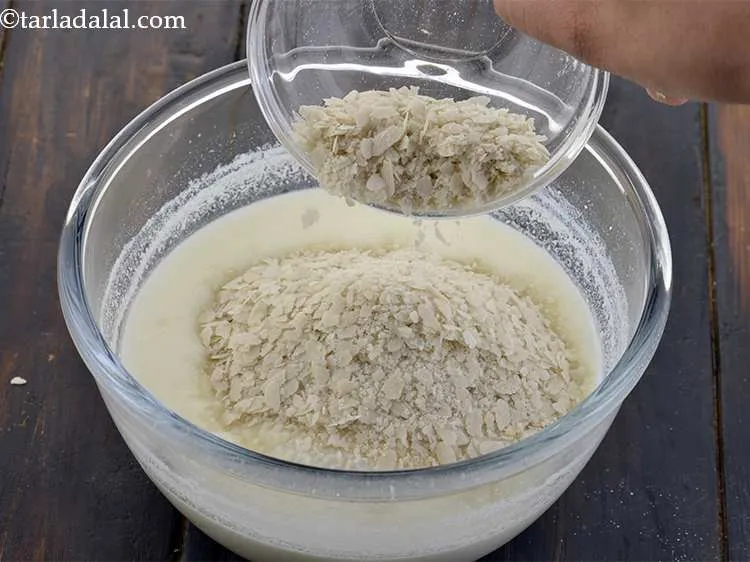 Step 7 – Also add the beaten rice to it.