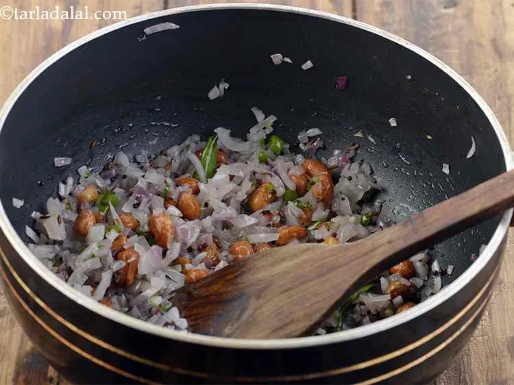 Step 7 – Add a pinch of asafoetida and the chopped onions and saut&eacute; for 1-2 minutes. You …