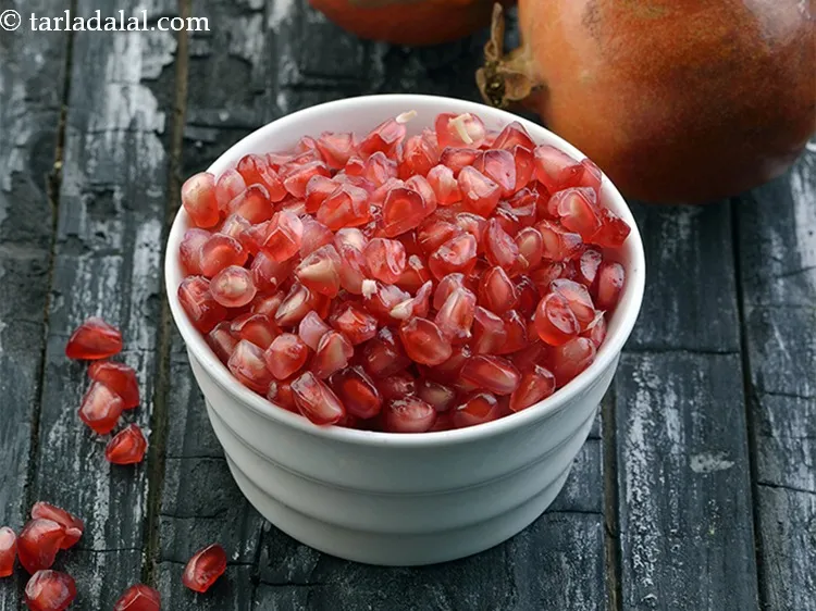 Step 4 – Peel and collect pomegranate in a bowl. We need 2 cups.&nbsp;
