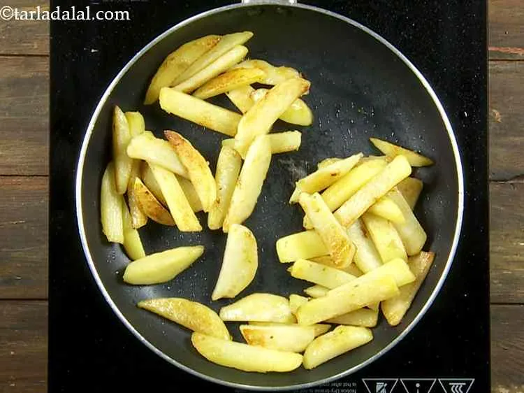 Step 3 – Cook the fingers on a medium flame for 4 minutes or till they turn light …