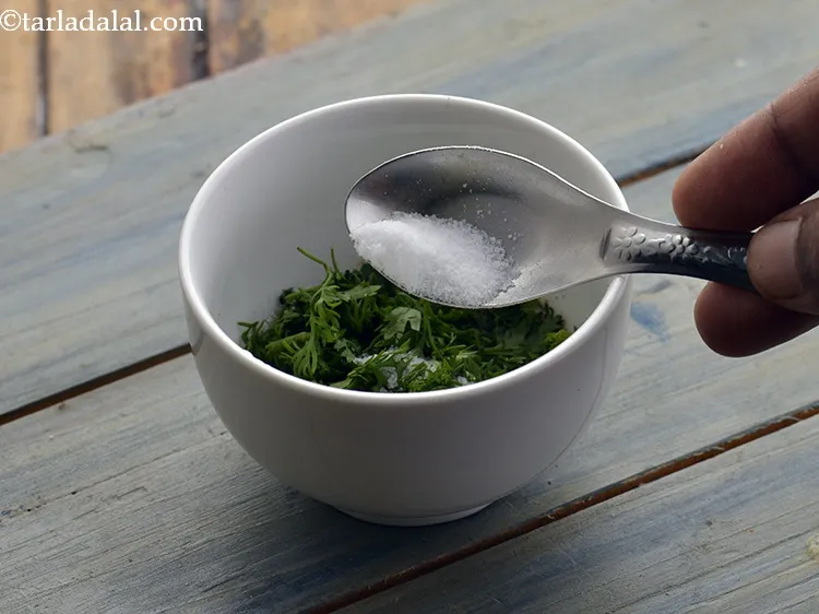 Step 7 – Add the salt.