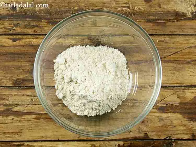 Step 1 – Take a deep, clean bowl and put the whole wheat flour in it.&nbsp;