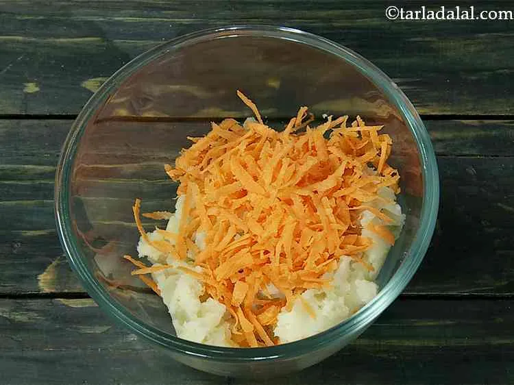 Step 2 – Add grated carrots. You can even add other vegetables like boiled peas, french beans, grated …