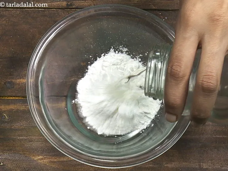 Step 2 – Add &frac14; cup of water.