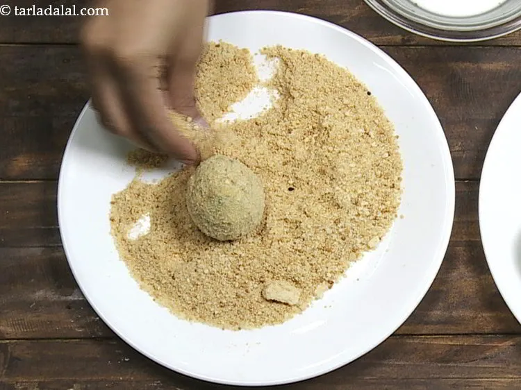 Step 19 – Roll it in bread crumbs till they are evenly coated from all the sides. Instead …