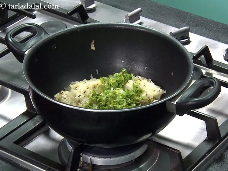 Step 20 – Add 2 tbsp&nbsp;finely&nbsp;<a href="https://www.tarladalal.com/glossary-chopped-coriander-783i">chopped coriander (dhania)</a>&nbsp;, optional.