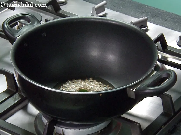 Step 13 – Add 5&nbsp;<a href="https://www.tarladalal.com/glossary-curry-leaves-kadi-patta-kadipatta-388i">curry leaves (kadi patta)</a>. If you wish you can avoid it.&nbsp;