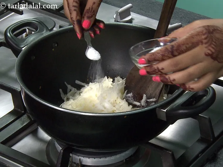 Step 16 – Add <a href="https://www.tarladalal.com/glossary-salt-namak-table-salt-418i">salt</a>&nbsp;to taste. You can replace it with rock salt (sendha namak).