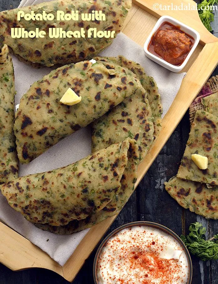 Step 19 – Aside from&nbsp;<strong>potato roti made with plain flours&nbsp;</strong>we have made a variation called <strong>whole wheat flour …