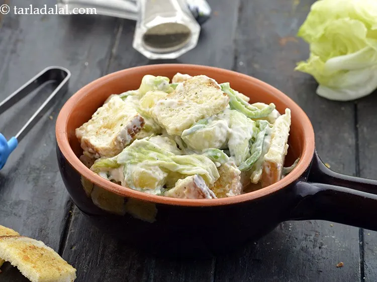Step 18 – Serve <strong>potato salad with mayonnaise recipe | potato salad with croutons | creamy potato salad …