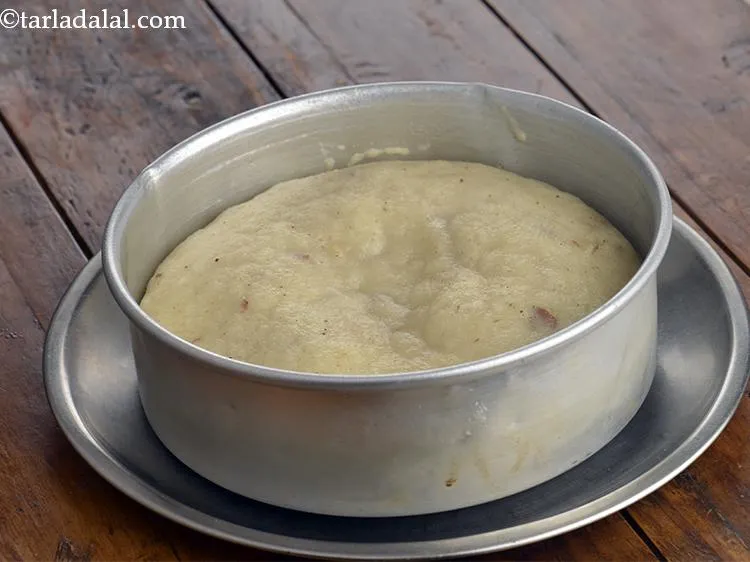 Step 18 – Remove the cake tin and keep aside to cool slightly.