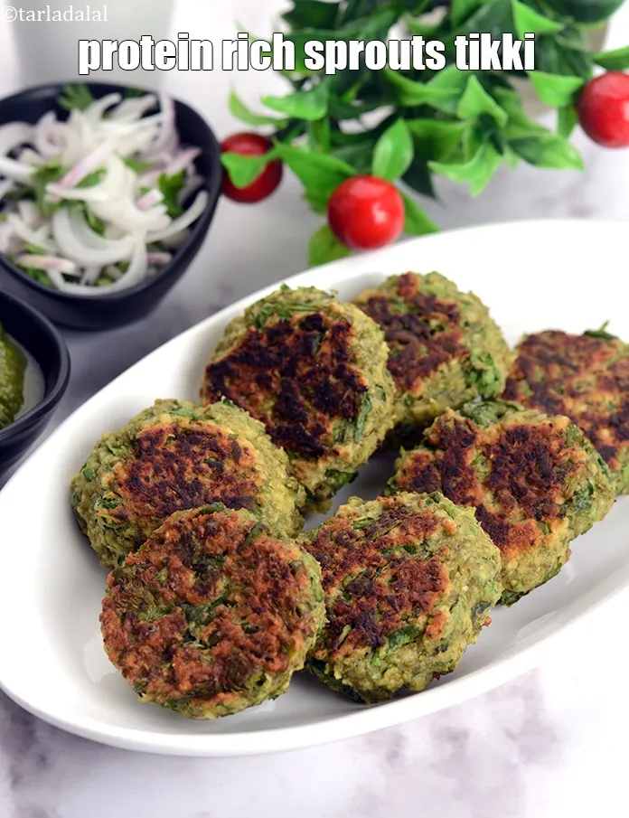 Step 21 – <meta charset="UTF-8" /><strong>3&nbsp;Sprouts Tikki&#39;s give 9.6 grams protein ( 18% of RDA). See&nbsp;<a href="https://www.tarladalal.com/calories-for-sprouts-tikki-healthy--starter-sprouts-tikki-recipe-35023">calories of …