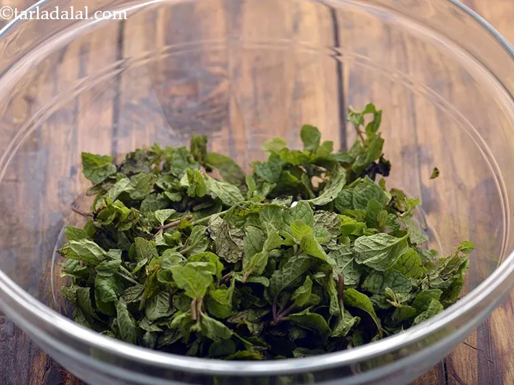 Step 6 – Transfer them to a deep bowl. The fresh pudina enhances the flavour and aroma of …