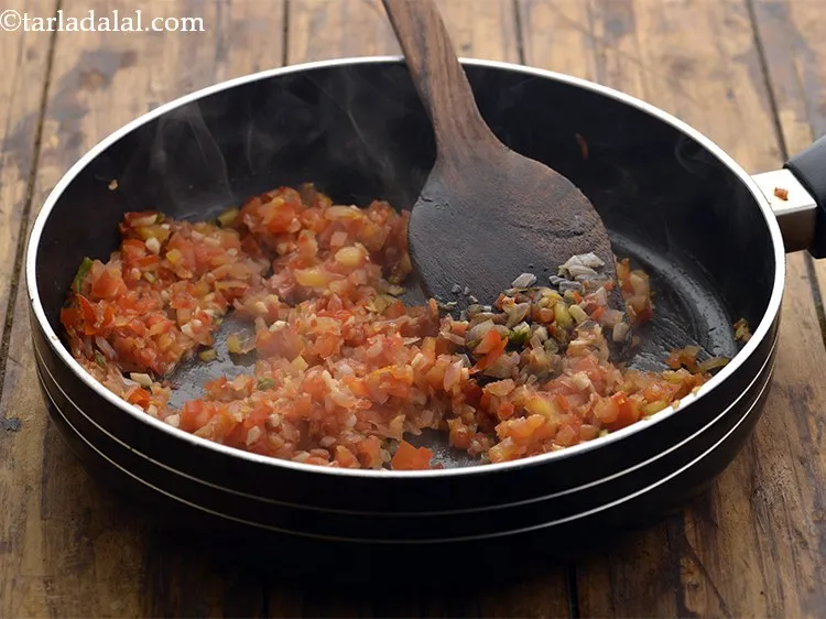 Step 11 – Mix well and cook on a medium flame for 3 minutes, while stirring occasionally. Saute …