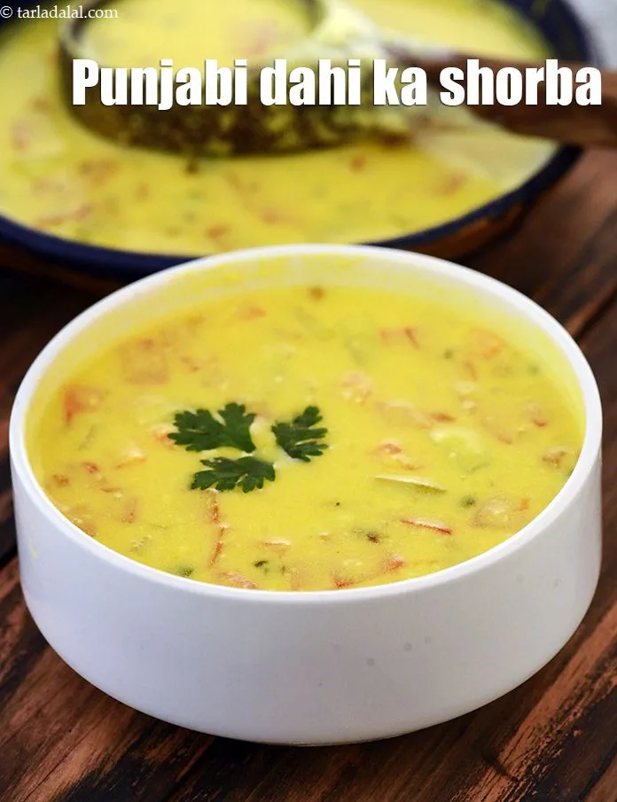 Step 26 – Serve <meta charset="UTF-8" /><strong>curd shorba | Indian dahi shorba | yogurt soup | Punjabi dahi …