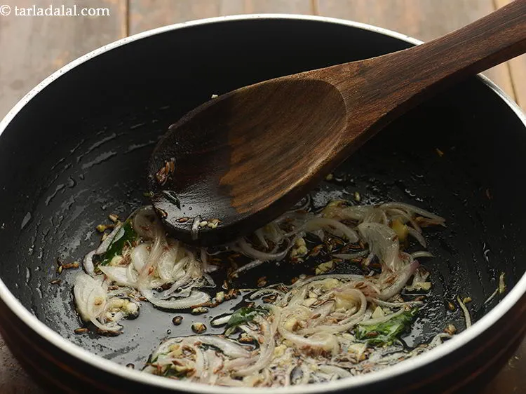 Step 12 – Mix well and saute for 2 minutes or until translucent..