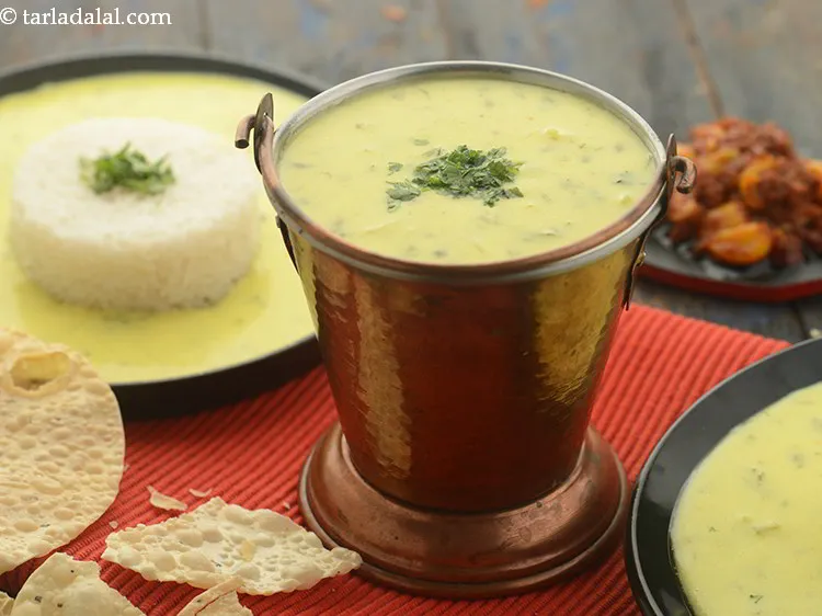 Step 21 – Serve the&nbsp;<strong>Punjabi kadhi | Punjabi besan kadhi | healthy Punjabi kadhi |</strong>&nbsp;hot. If not serving …