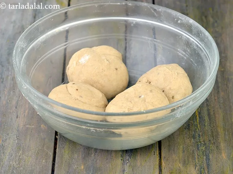 Step 29 – Divide the dough into 4 equal portions.