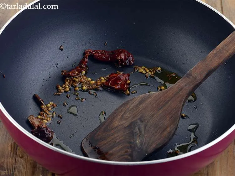 स्टेप 16 – साथ ही, खडे मसाले जैसे लौंग, सूखी लाल मिर्च, दालचीनी, …