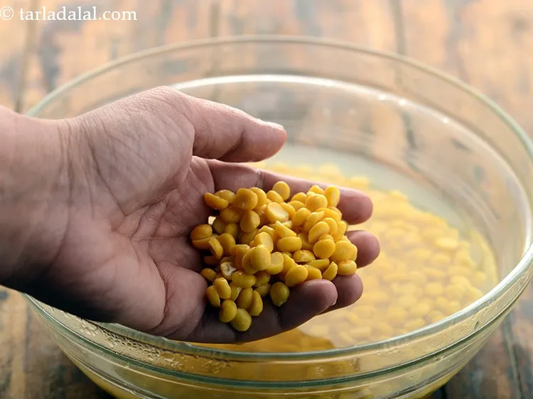 Step 4 – Cover with a lid and soak the chana dal for approx. 30 minutes. This step …
