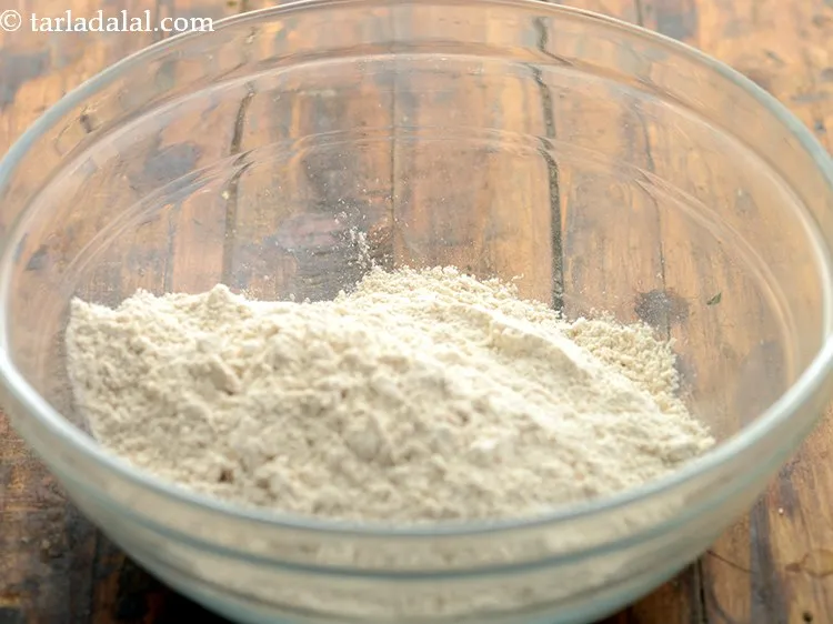 Step 17 – Take the whole wheat flour into a deep bowl.